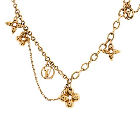 louis vuitton blooming supple necklace gold metal|Louis Vuitton.